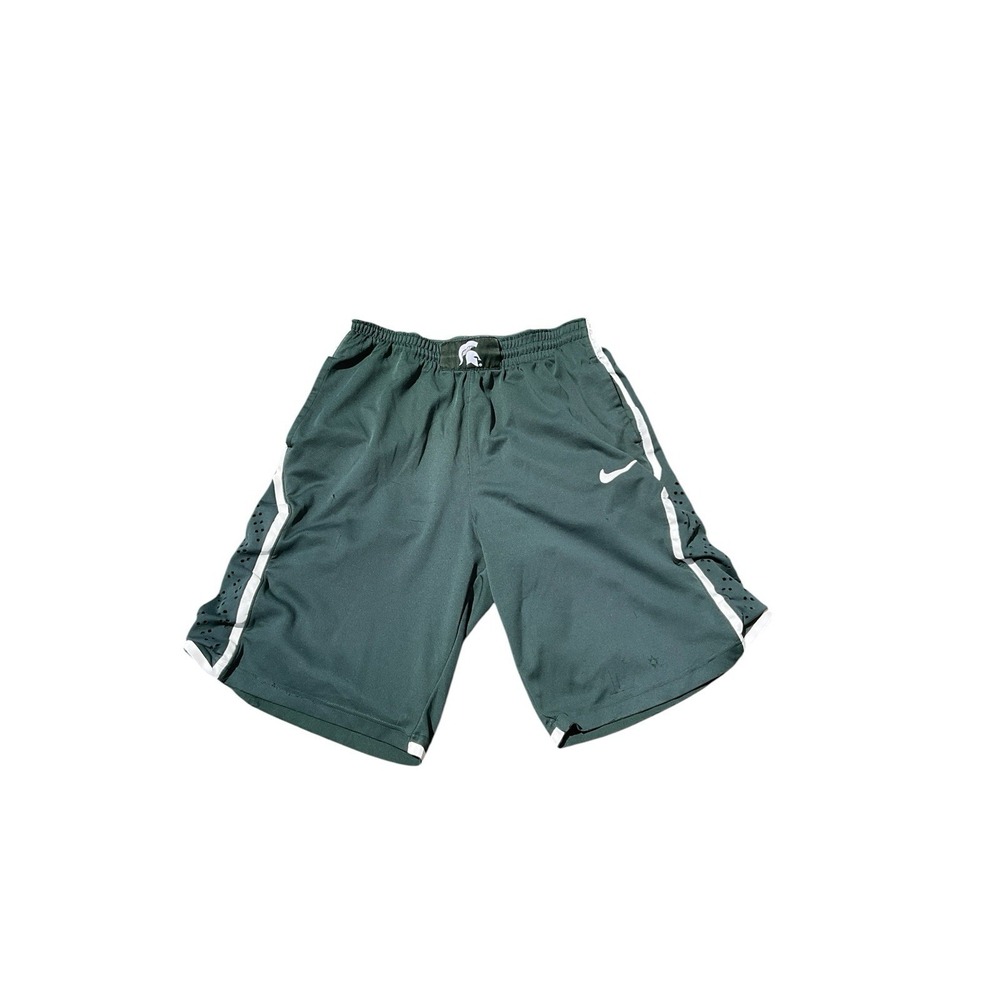 Vtg 2000s Nike Michigan State Spartans L Basketball Baggy Shorts Y2K Sewn MSU